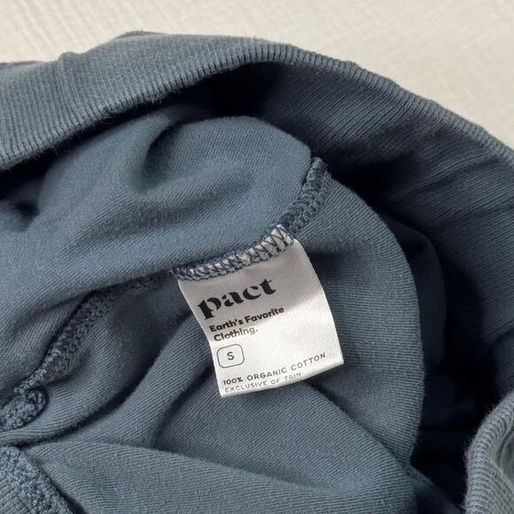 Pact Lounge Pants Blue Ribbed Waist Straight Leg Women’s Small Organic Cotton - Picture 5 of 16